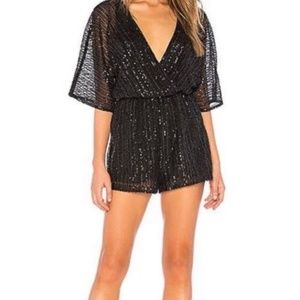 BB Dakota black sequin romper